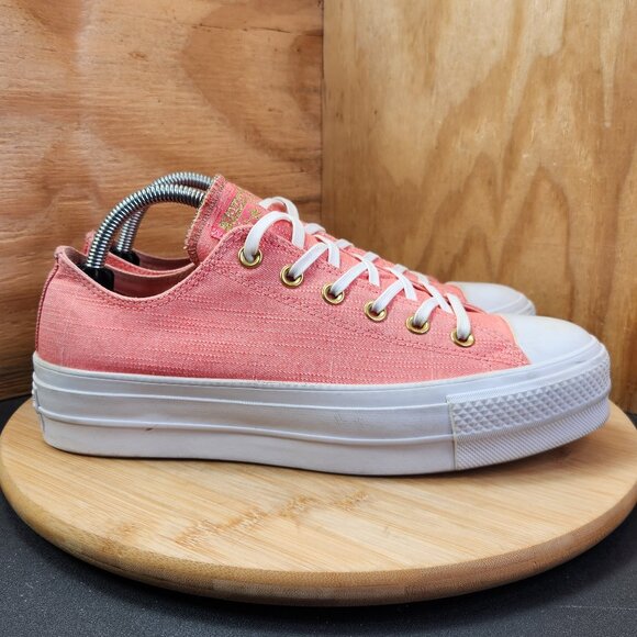 Converse Chuck Taylor All Star Pink Lift Platform Canvas Sneakers - Picture 1 of 9